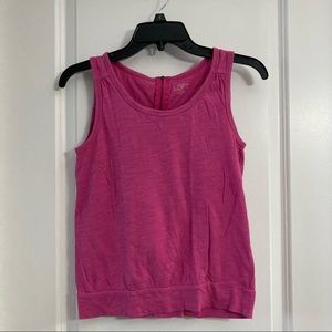 LOFT Pink Tank Top with zipper